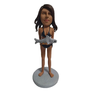 Custom Beach Shark Bikini Bobblehead