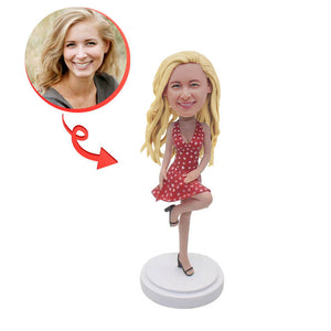 Custom Beauty Girl On Sexy Pose Bobblehead