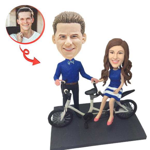 Custom Bicycle Couple Custom Bobbleheads