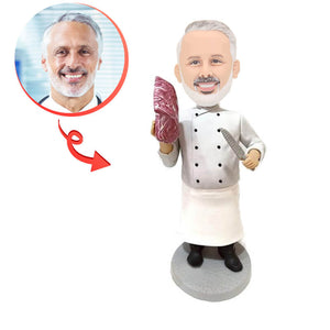 Custom Chef with Steak Bobbleheads