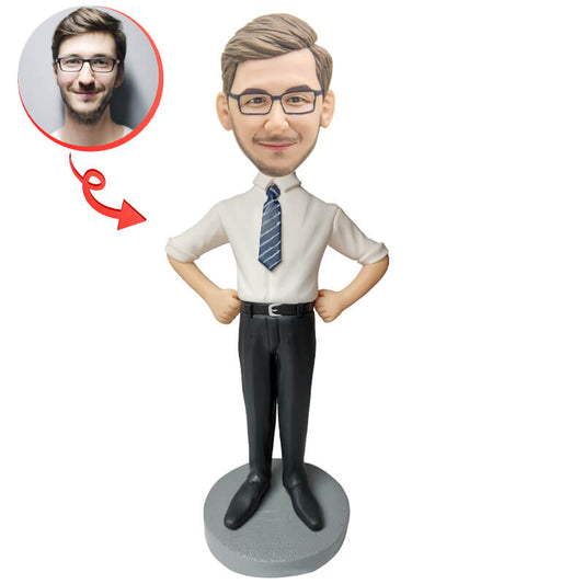 Custom Confident Businessman Bobblehead