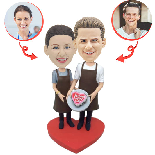Custom Cooking Couple Wedding Bobbleheads