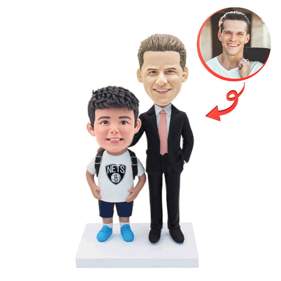 Custom Father and Son Bobbleheads