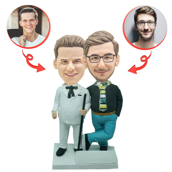 Custom Father and Son Bobbleheads