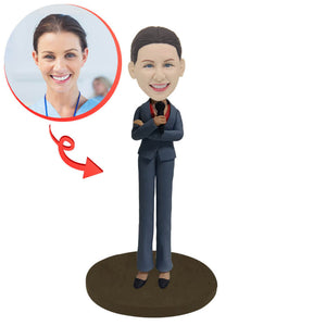 Custom Female Journalists Bobblehead