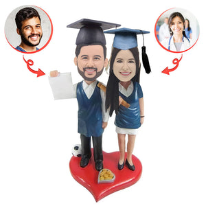 Custom Graduation Couple Bobblehead