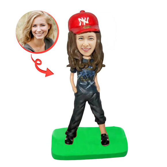 Custom Hip Hop Girl Bobblehead