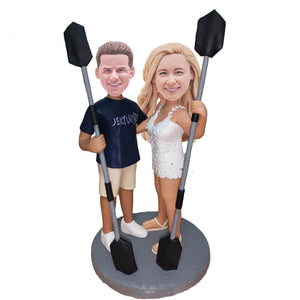 Custom Kayaking Couple Bobblehead