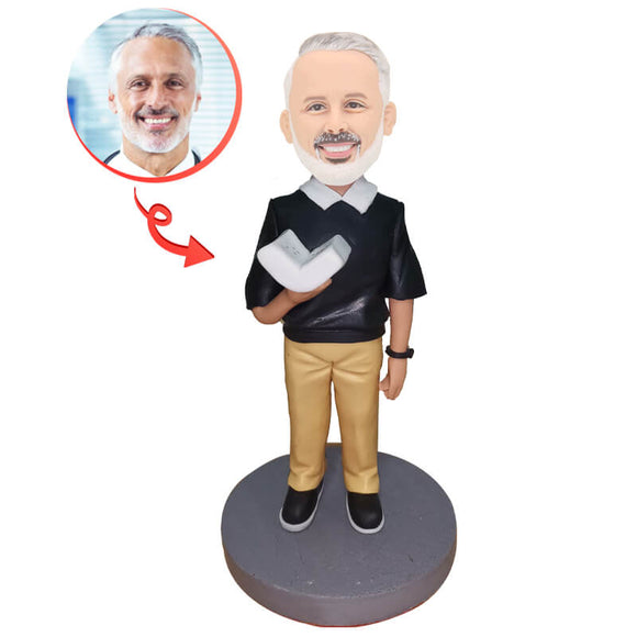 Custom Male Reader Teacher Writer Bobblehead