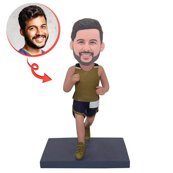 Custom Male Runner Marathon Athletes Bobblehead