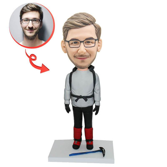 Custom Mountain Climber With An Axe Bobblehead