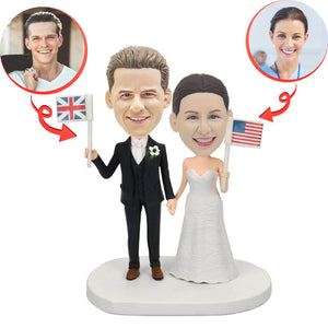 Custom Multinational Wedding Bobblehead