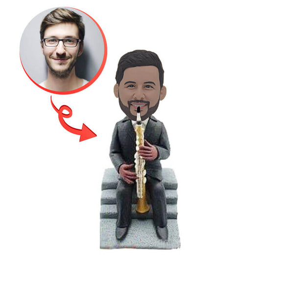 Custom Saxophone Band Member Saxophone Bobblehead