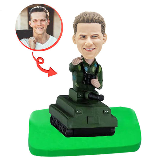 Custom Tank Commander Bobblehead