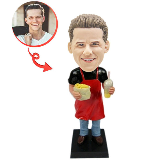 Fast Food Waiter Custom Bobblehead