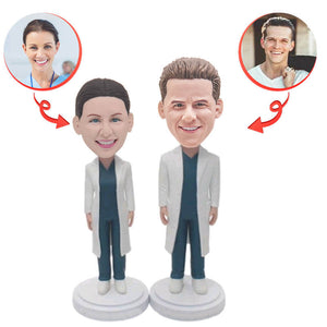 Female And Male Doctor Custom Bobblehead