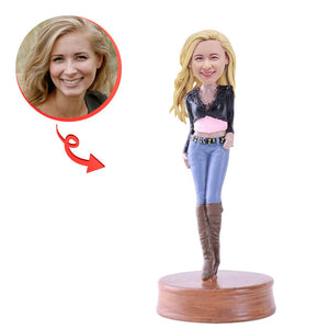 Custom Female Going Out On The Town Bobblehead A