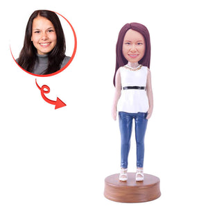 Custom Female Going Out On The Town Bobblehead