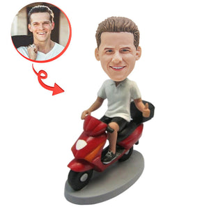 Guy On A Motorcycle Custom Bobblehead