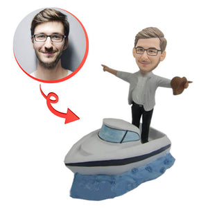 Custom Man In Boat Bobblehead