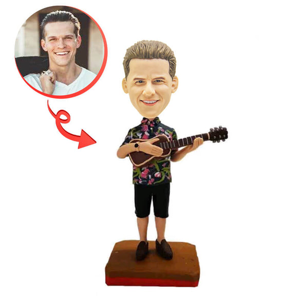 Musical Guy With Guitar Custom Bobblehead