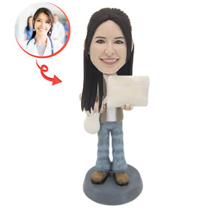 Newspaper Girl Custom Bobblehead