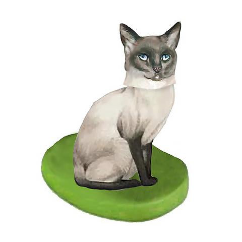 Custom Siamese Cat large bobbleheads