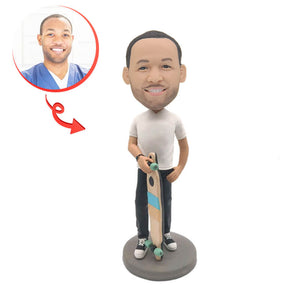 Skateboarder Wearing Sunglasses Custom Bobblehead