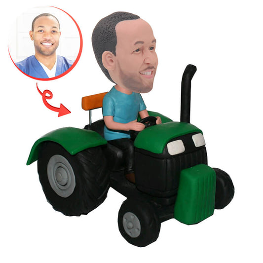 Tractor Riding On Road Custom Bobblehead