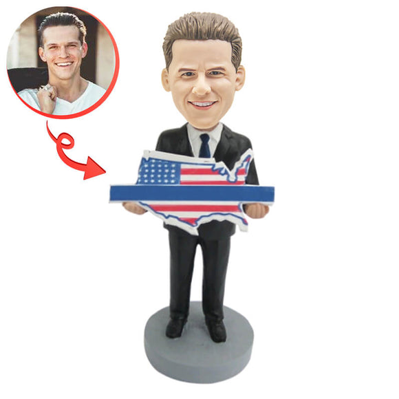 USA Businessman Custom Bobblehead